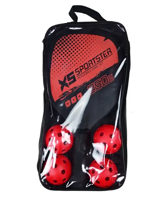 Pickleball Paddle Set of 2 Paddles & 4 Balls | Lightweight Pickleball Rackets for Adults & Kids