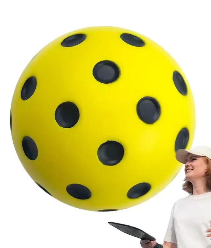 Quiet Pickleball Foam Balls for Indoor Practice - High Density Soft Foam Training Balls with Realistic Bounce