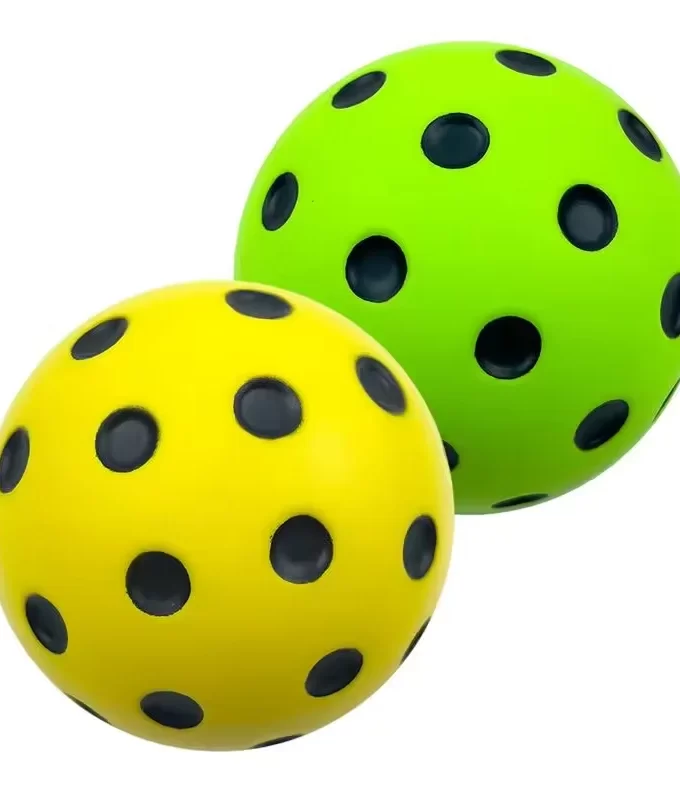 Quiet Pickleball Foam Balls for Indoor Practice - High Density Soft Foam Training Balls with Realistic Bounce