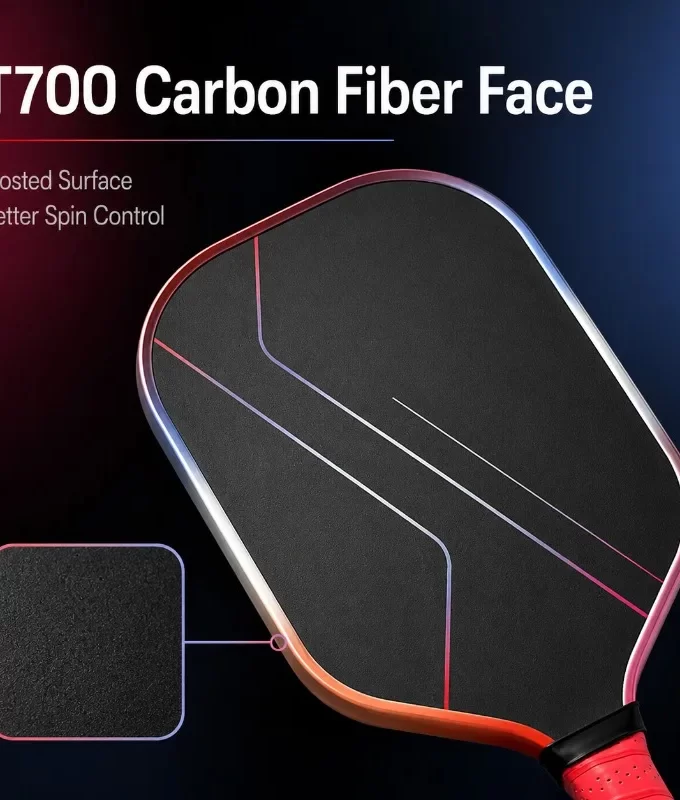 T700 Raw Carbon Fiber Pickleball Paddle Set (16mm) - USAPA Approved 2 Paddles with Grit Surface, 4 Balls & Bag