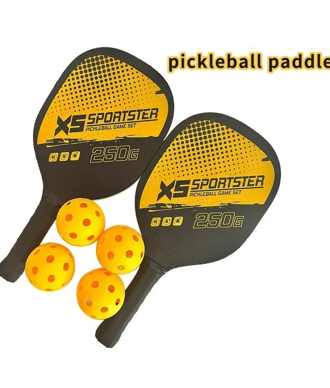 Pickleball Paddle Set of 2 Paddles & 4 Balls | Lightweight Pickleball Rackets for Adults & Kids