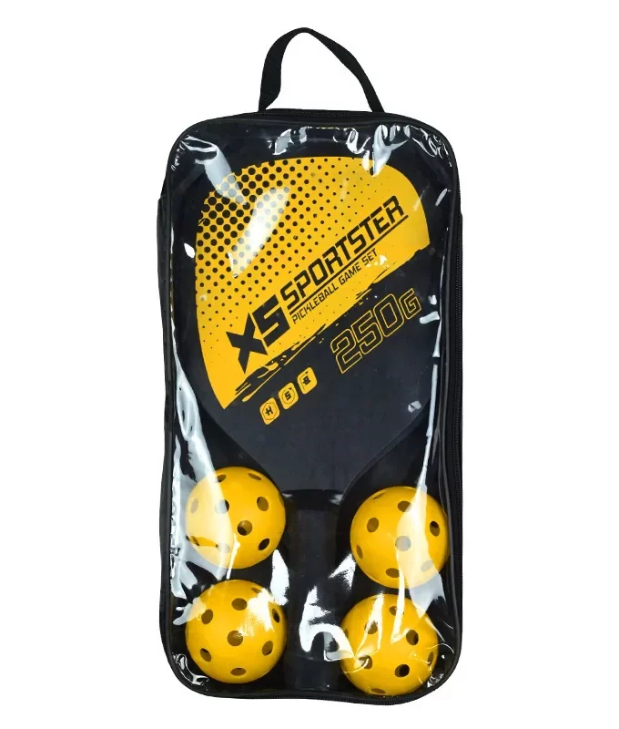 Pickleball Paddle Set of 2 Paddles & 4 Balls | Lightweight Pickleball Rackets for Adults & Kids