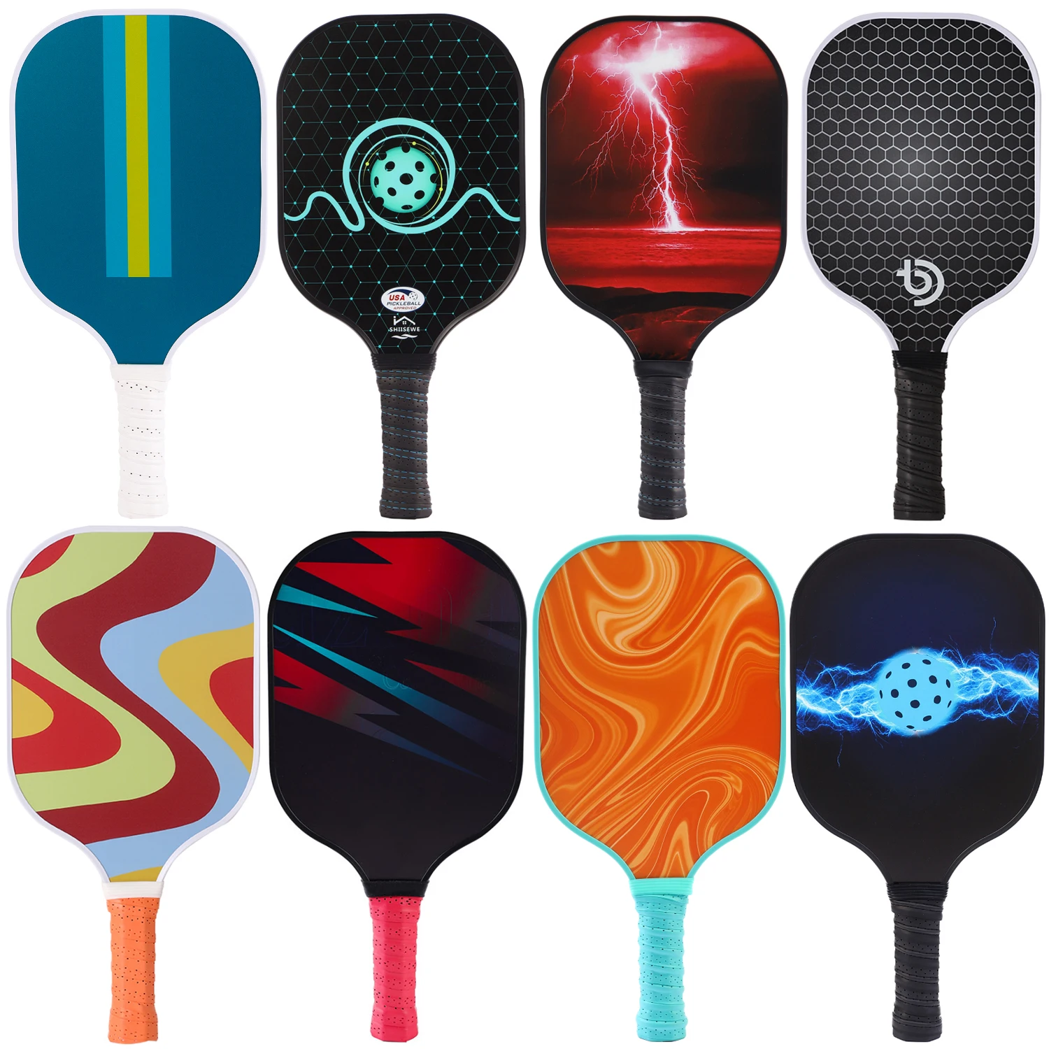 USAPA Approved Graphite Pickleball Paddle - Lightweight Precision Control Racquet for Indoor & Outdoor Play