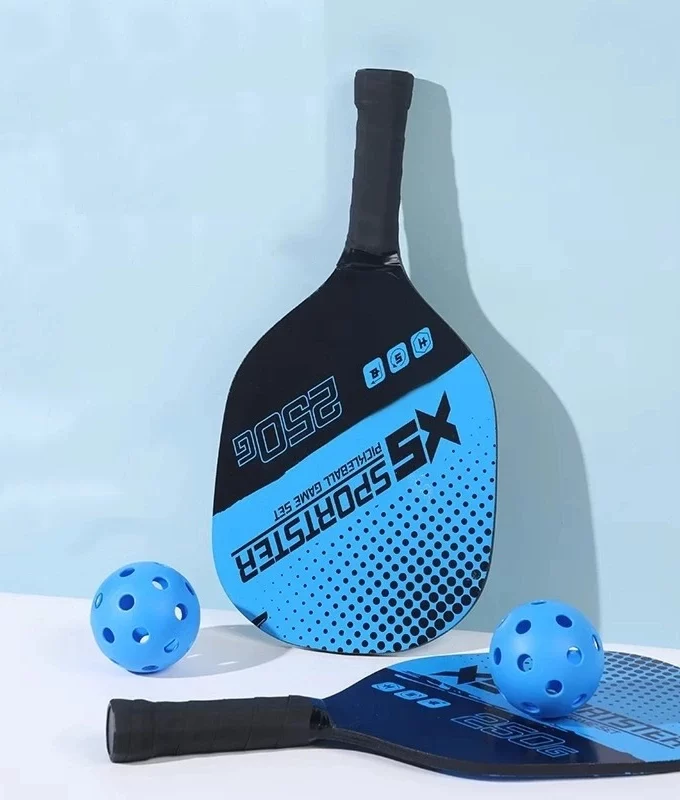 Pickleball Paddle Set of 2 Paddles & 4 Balls | Lightweight Pickleball Rackets for Adults & Kids