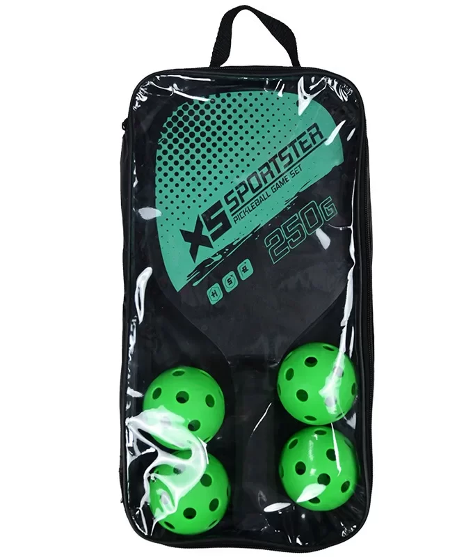 Pickleball Paddle Set of 2 Paddles & 4 Balls | Lightweight Pickleball Rackets for Adults & Kids