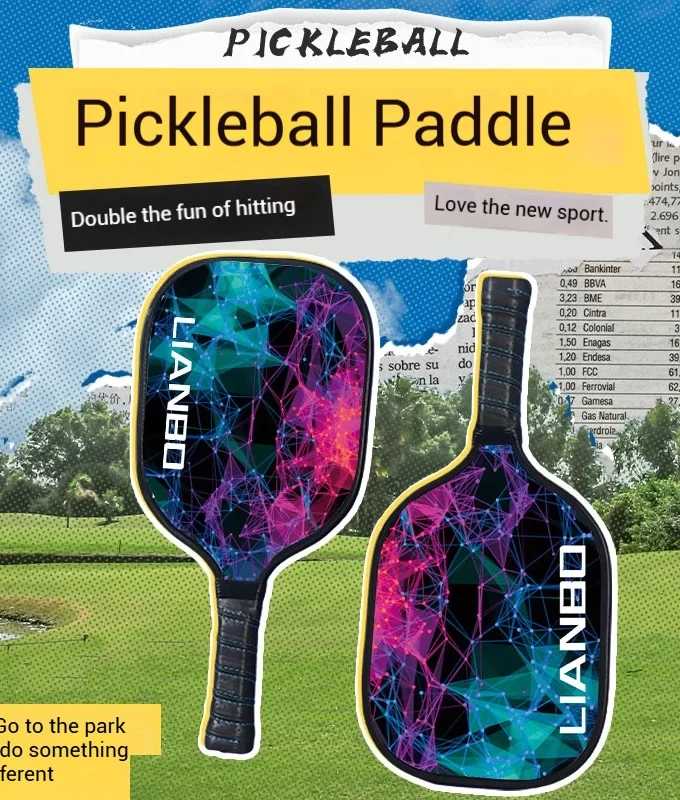 Pickleball Paddle Set of 2 Paddles & 4 Balls with Bag | Lightweight Pickleball Rackets for Beginners