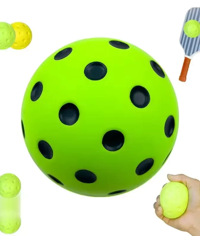 Quiet Pickleball Foam Balls for Indoor Practice - High Density Soft Foam Training Balls with Realistic Bounce