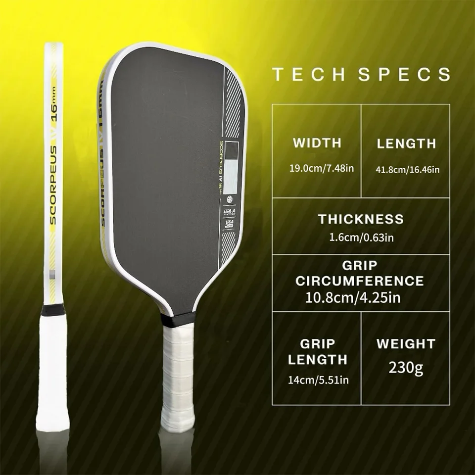 USAPA Approved Graphite Pickleball Paddle - Lightweight Precision Control Racquet for Indoor & Outdoor Play - Image 5